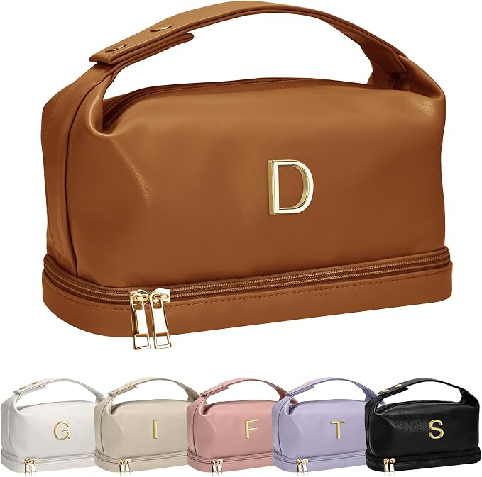 Gifts for Women Birthday, Monogrammed Makeup Bag by Vogewood
