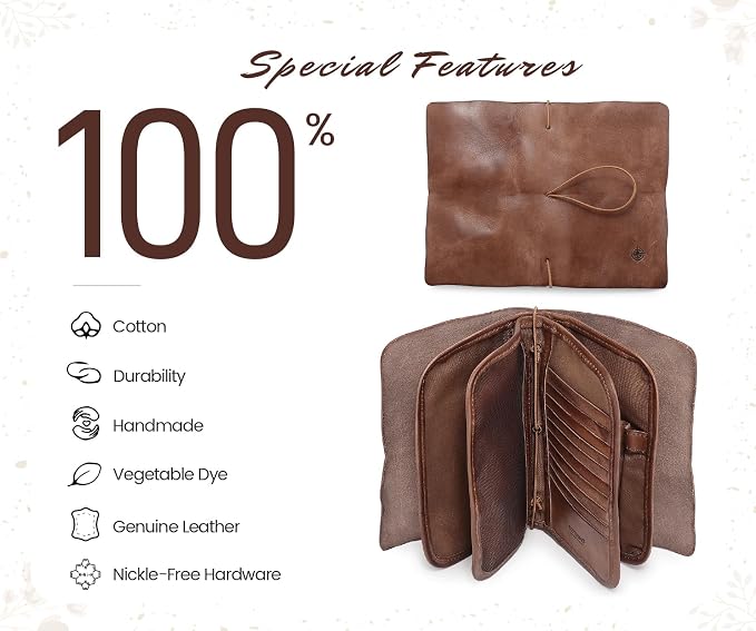 Genuine Leather Nomad Organizer Travel Wallet | Women's Wallet Clutch Passport - Image 5