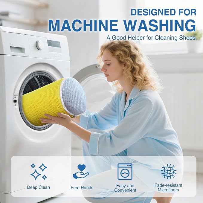 Shoe Washing Machine Bag 2PCS, Reusable Durable Zipper Laundry Bag Shoe Washing - Image 2