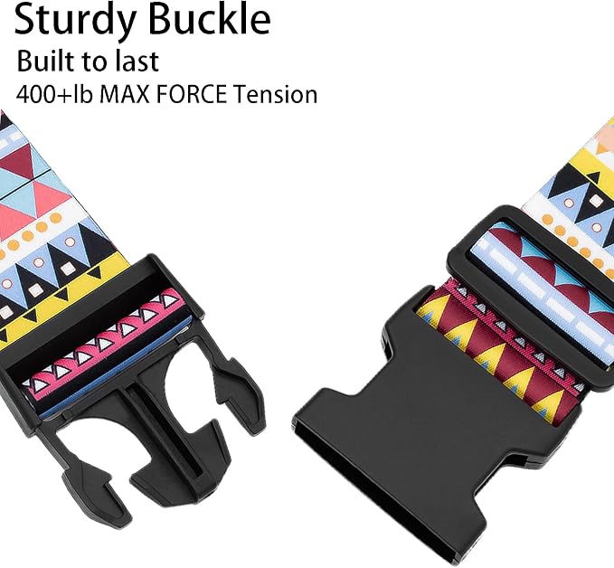 Bohemia Luggage Straps for Suitcases, Adjustable Luggage Travel Belt to Keep - Image 4