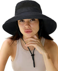 Sun Hats for Women Gardening Hat Wide Brim Ponytail Beach Sun Protection by Hatiis