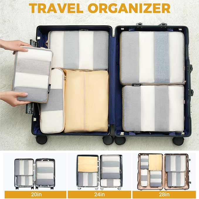 BAGAIL 6 Set Ultralight Compression Packing Cubes Packing Organizer - Image 7