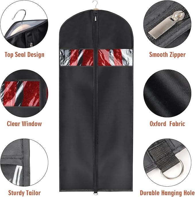Univivi 16 Pack Suit Cover Bags 60 Inch Garment Bags - Image 3
