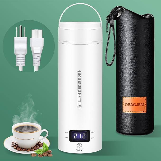 Travel Electric Kettle Portable Small Mini Tea Coffee Kettle Water Boiler by Portableelectrickettlefortravel