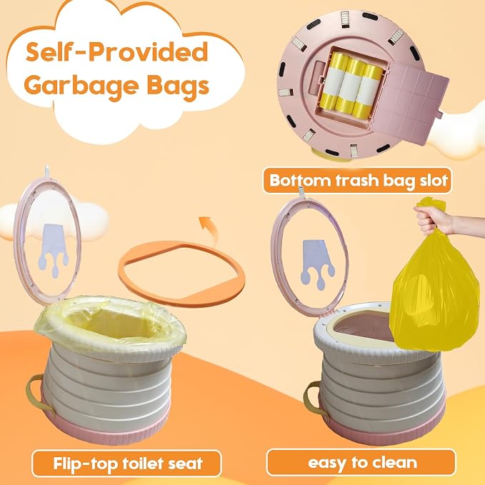 SunnySmile Portable Toilet for Kids, Portable Potty Seat for Toddler Travel - Image 4