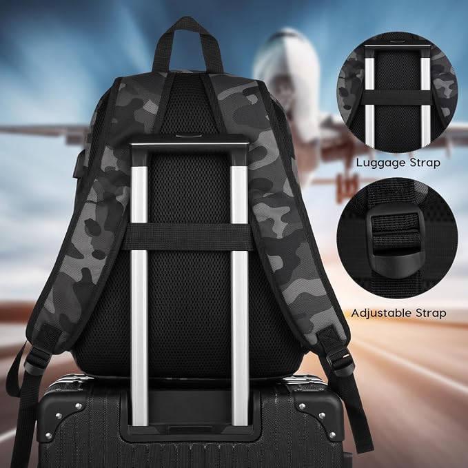 School Backpack, Classic Bookbag Men and Teen Boy Schoolbag - Image 5