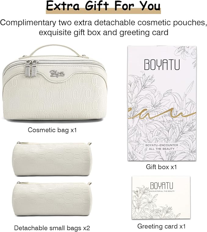 BOYATU Travel Makeup Bag for Women: Cosmetic Organizer Bag - Image 5