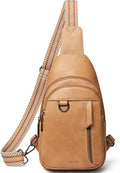 7L Sling Bag for Women Men Leather Small Sling Backpack Daypack Anti Theft by LATMAP