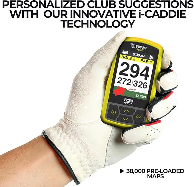 Izzo Swami 6000 Handheld Golf GPS Water-Resistant Color Display - Image 2