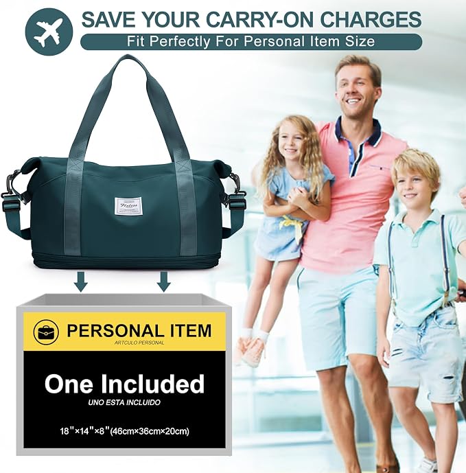 Travel Duffel Bag, Sports Tote Gym Bag, Shoulder Weekender Overnight Bag - Image 4