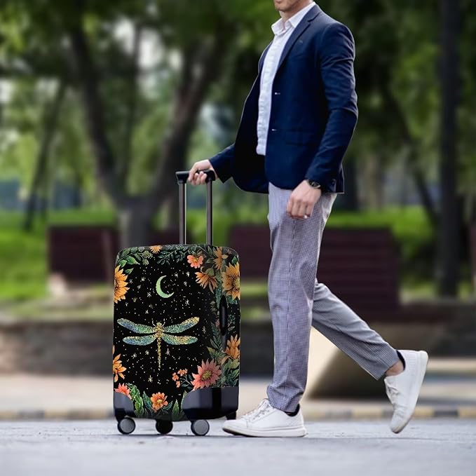 Dragonfly Luggage Cover for Womenn Girl Anti-Scratch Suitcase Covers Fit 30-32 - Image 3