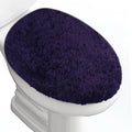Microfiber Elongated Toilet Seat Cover 19.5"x 15" Machine Washable Solid Toilet by Baahrnom