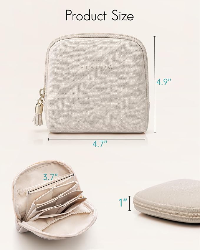 Vlando Mini Jewelry Travel Case, Jewelry Pouch Bags - Image 4