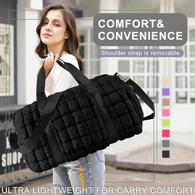 Quilted Travel Duffle Bag Gym Bag - Image 8