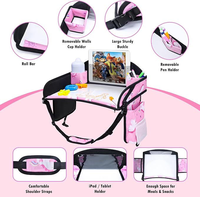 2PCS Kids Travel Tray, Car Seat Tray - Image 10