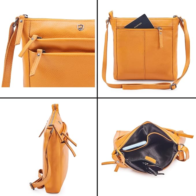 Small Soft Genuine Leather Crossbody Purse Women’s Sling Crossover Shoulder - Image 5
