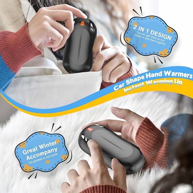 2 Pack Hand Warmers Rechargeable, 6000mAh AI Smart Chips Hand Warmers, Long - Image 6