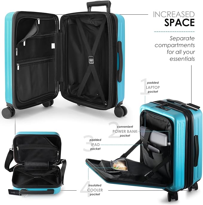 22 Inch Carry On Luggage 22x14x9 Airline Approved, Carry On Suitcase - Image 4