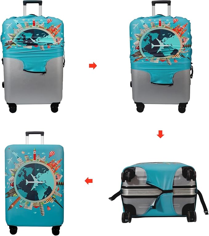 WUJIAONIAO Travel Luggage Cover Baggage Suitcase Cover Protector Skins 18-32 - Image 4