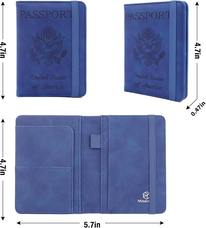 Melsbrinna Premium Leather Passport Holder Covers Case, Waterproof Rfid - Image 4