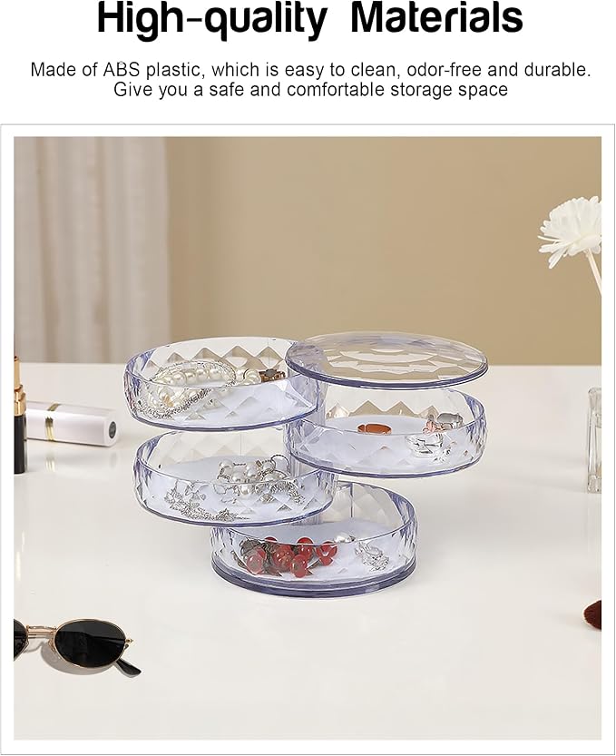 CONBOLA Acrylic Jewelry Organizer, Small Storage Box Jewelry Earring Holder - Image 6
