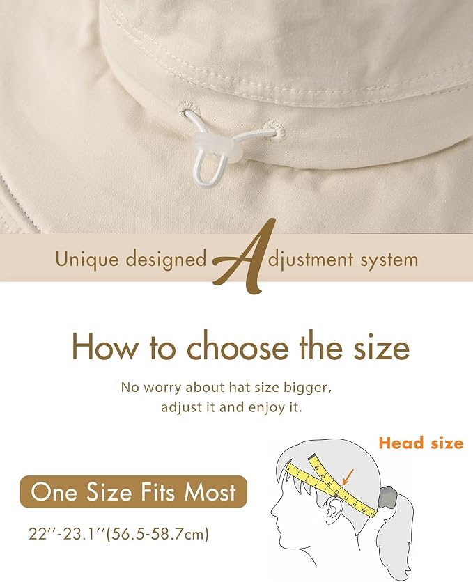 Sun Hats for Women Gardening Hat Wide Brim Ponytail Beach Sun Protection - Image 3