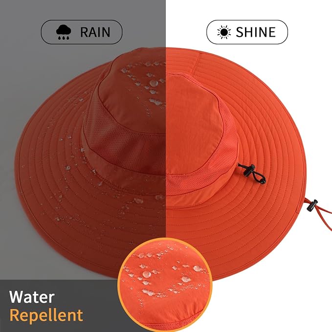 Home Prefer UPF50+ Mens Sun Hat Wide Brim Fishing Hat Foldable Large Brim UV - Image 6