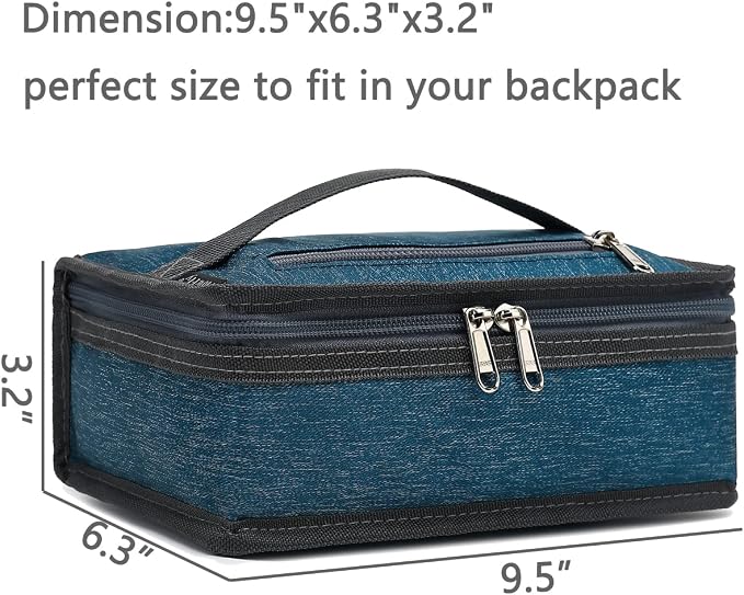 FlowFly Small Insulated Lunch box Portable Soft Bag Mini Cooler Thermal Meal - Image 4