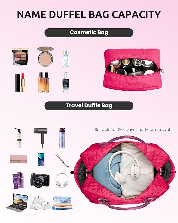 Womens Gifts for Birthday-Initial Travel Bag - Image 4