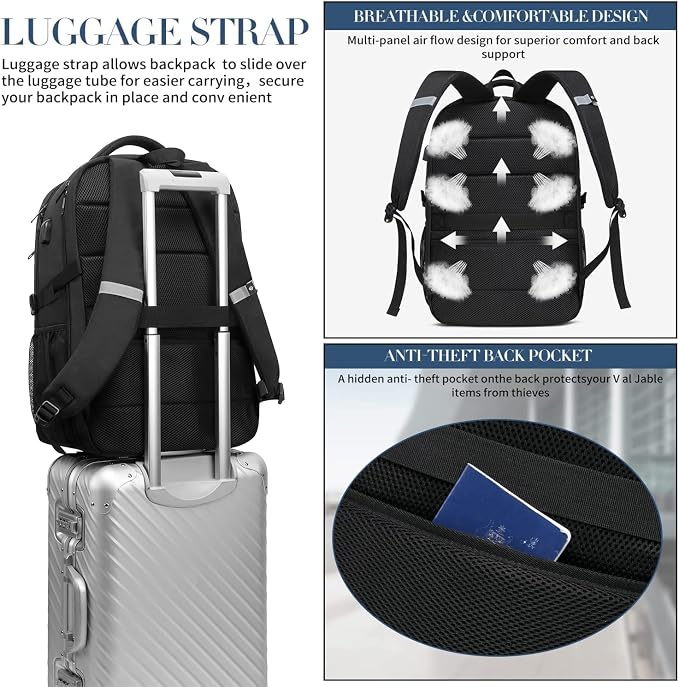 PUSLOM Extra Large Travel Laptop Backpack - Image 6