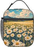 Daisy Flower Lunch Box for Kids Aldults, Nature Floral Reusable Thermal by cromcu