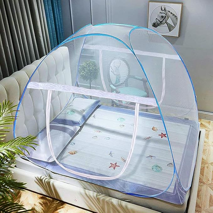 AMMER Pop-Up Mosquito Net Tent for Beds Portable Folding Design - Image 2