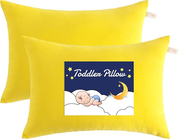 NTBAY Toddler Pillows, Down Alternative 13"x18" Pillows, Machine Washable by NTBAY