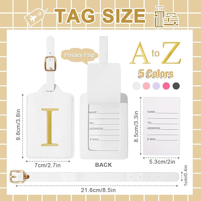Personalized Initial Luggage Tags - Image 2