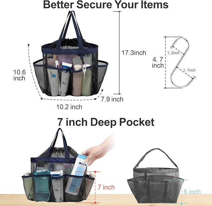 F-color Mesh Shower Caddy Portable - Image 5