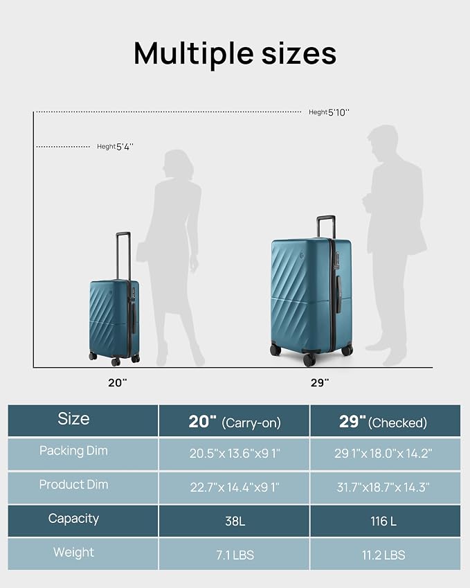Luggage Sets 2 Piece, Carry On Luggage Airline Approved, Large Checked Trunk - Image 9