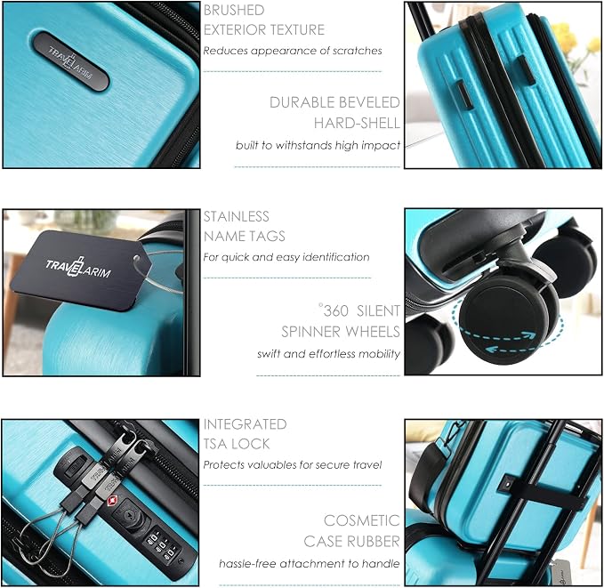 22 Inch Carry On Luggage 22x14x9 Airline Approved, Carry On Suitcase - Image 5