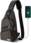 AMJ Crossbody Sling Bag Men Women, Casual Shoulder Backpack, Chest Daypack by AMJ