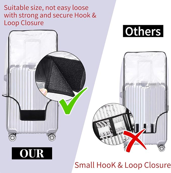 Yotako Clear PVC Suitcase Cover Protectors 30 Inch Luggage Cover Protectors - Image 3