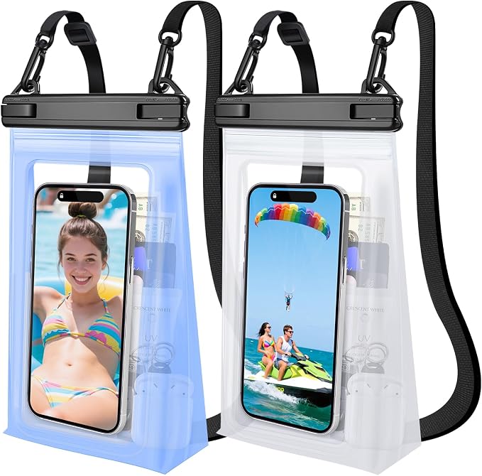 2 Pack Large Waterproof Phone Pouch, Waterproof Phone Case by Kebrela
