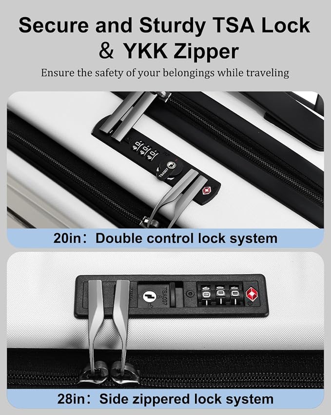 Luggage Sets 2 Pieces, 20 Inch Carry On Luggage and Expandable 28 Inch Checked - Image 5