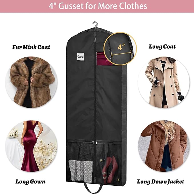 Dress Bags for Gowns Long, Dress Bags for Closet Storage and Traveling - Image 2