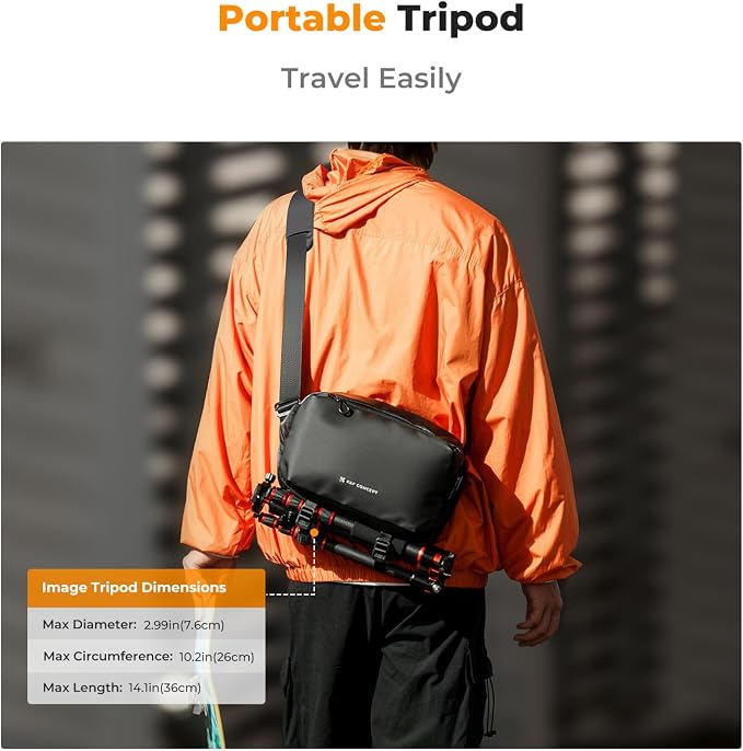K&F Concept 2 in 1 Sling Bag Everyday Shoulder Bag & Multifunction Photography - Image 5