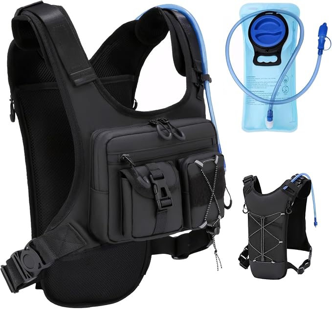 USA Original Patent Running Hydration Vest Backpack, Lightweight Chest Pack by CriuageDirect
