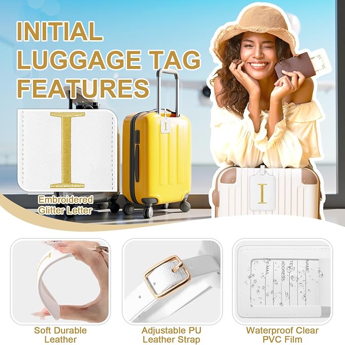 Personalized Initial Luggage Tags - Image 3