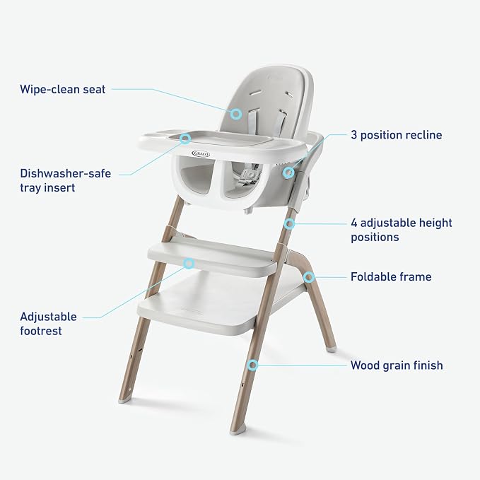 Graco EveryStep 6 in 1 High Chair, Babies and Toddlers Portable Slim High Chair - Image 7
