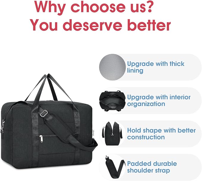 For Spirit Airlines Personal Item Bag 18x14x8 Foldable Travel Duffel Bag - Image 5