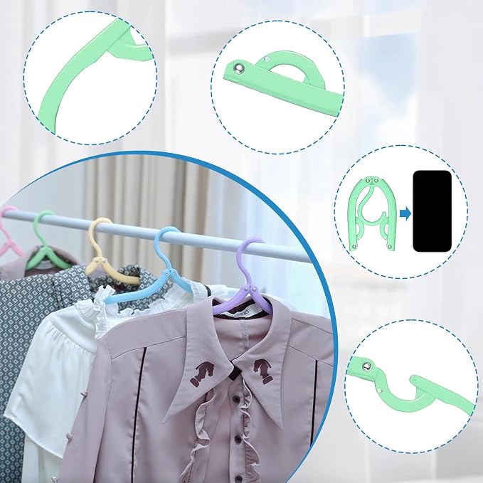 10 Pcs Travel Hangers Cruise Ship Essentials Accessories Portable Folding - Image 7