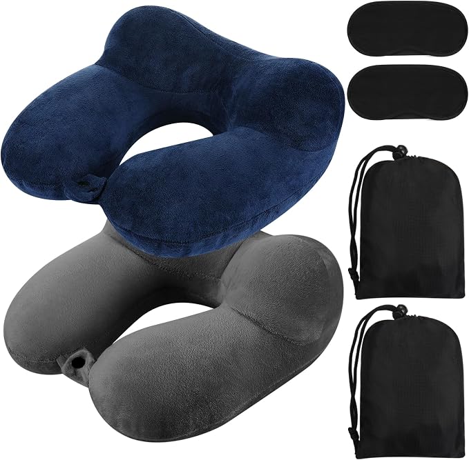 Sintuff 2 Pack Inflatable Travel Pillow by Sintuff