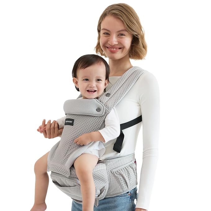 Momcozy Baby Carrier with Hip Seat, 2-in-1 Forward-Facing Carry by Momcozy